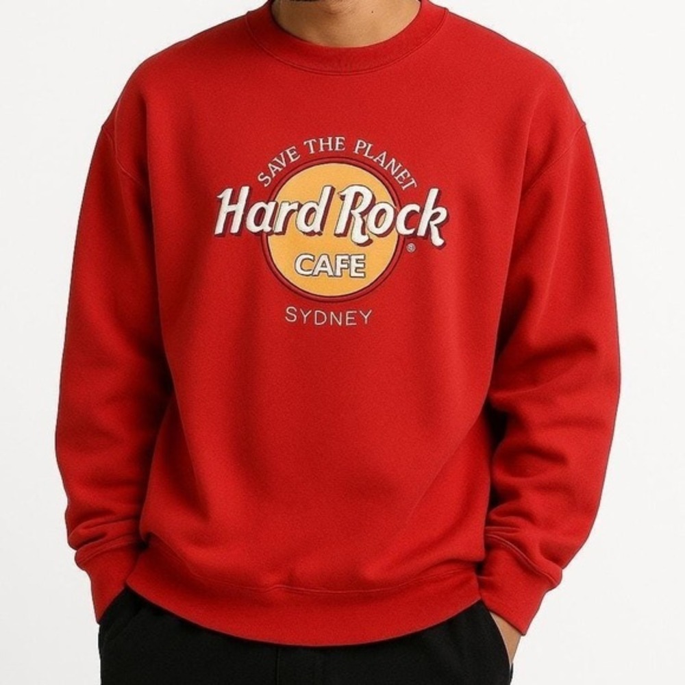 Vintage‎ Hard Rock Cafe Sydney Australia Crewneck Unisex Sweatshirt Size XL